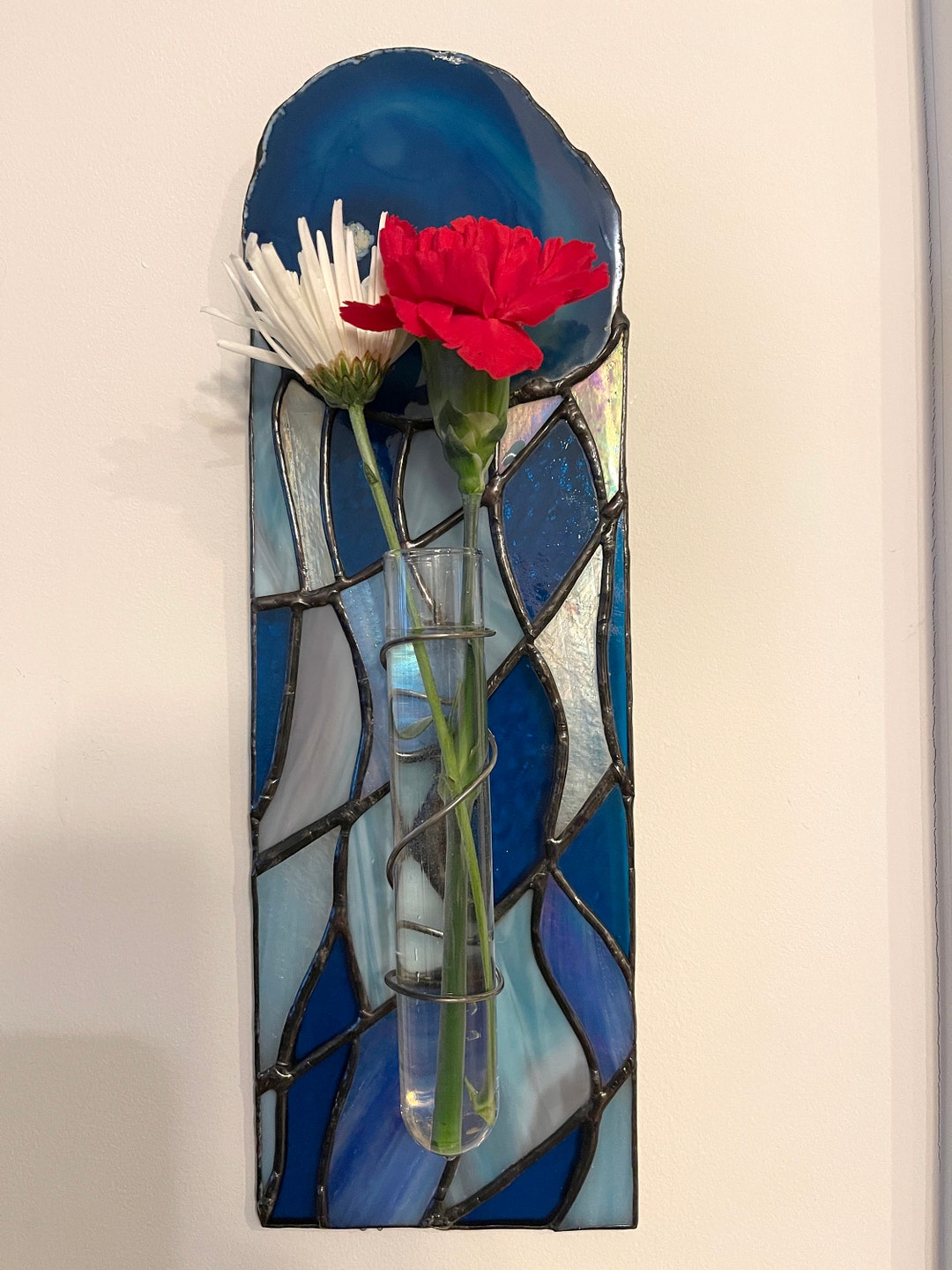Stained Glass Wall Sconce/vase Etsy