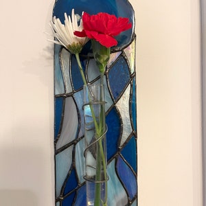 stained glass wall sconce/vase