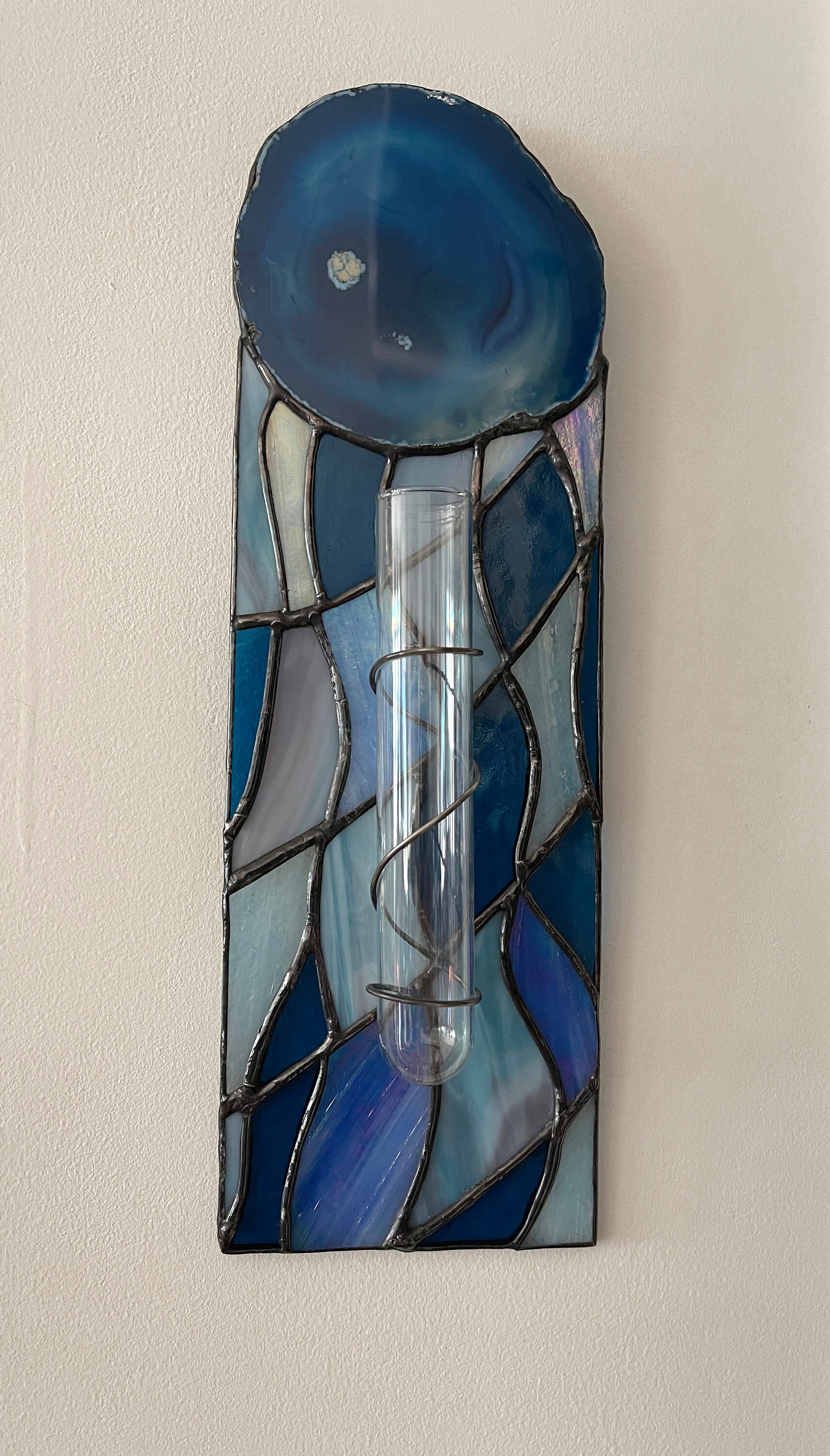 Stained Glass Wall Sconce/vase Etsy
