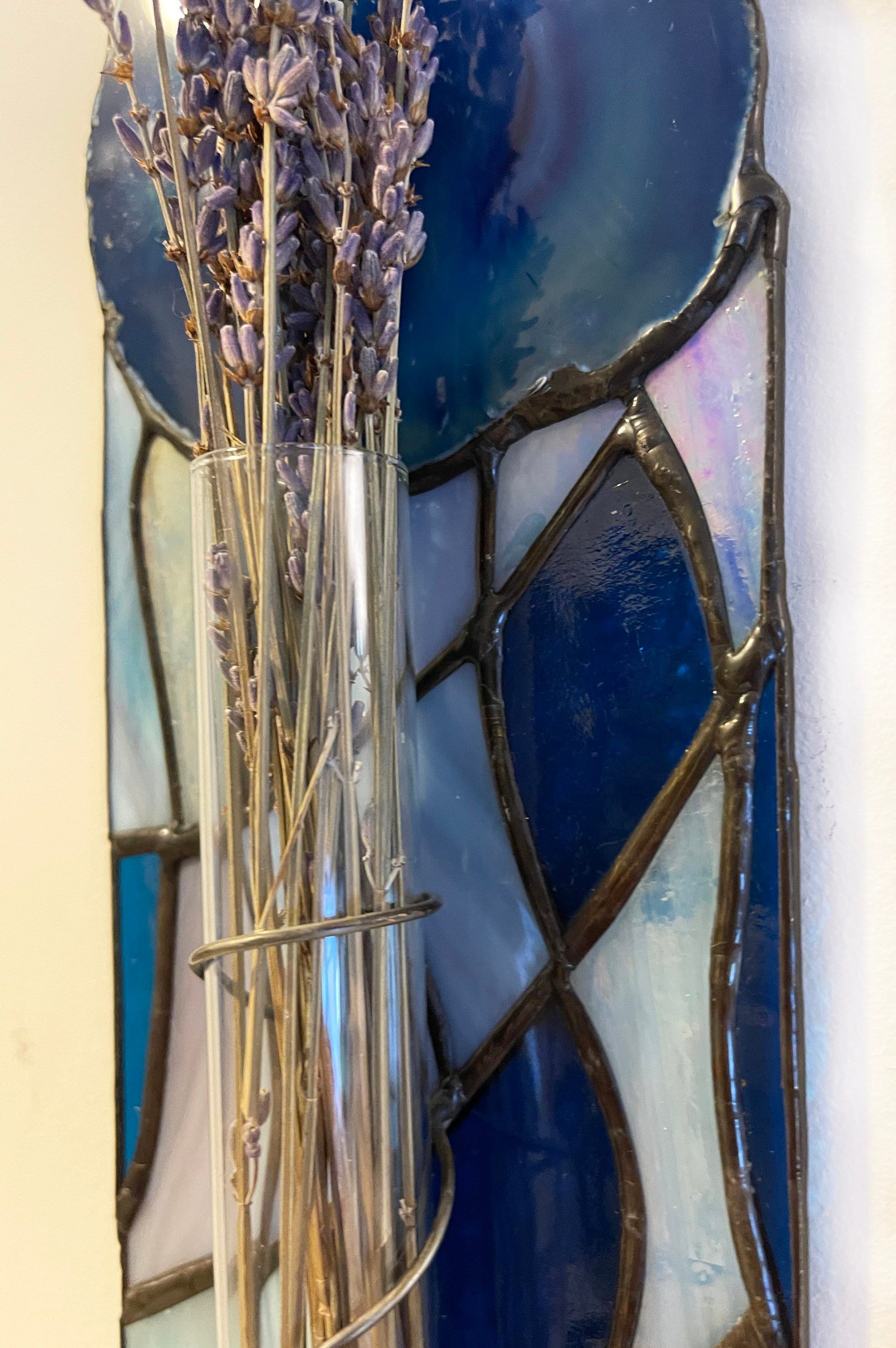 Stained Glass Wall Sconce/vase Etsy