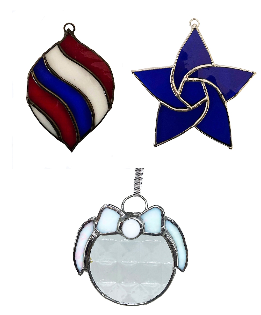 Stained Glass Ornaments Etsy