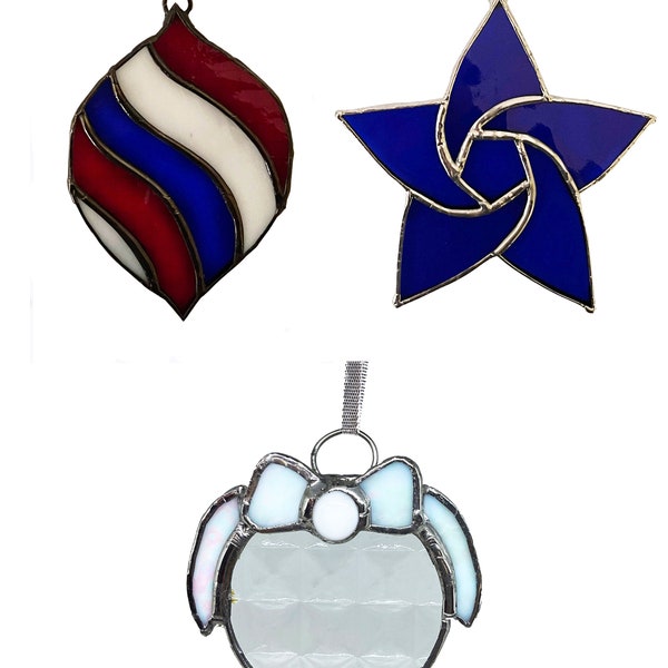 Stained Glass Christmas Ornaments Etsy