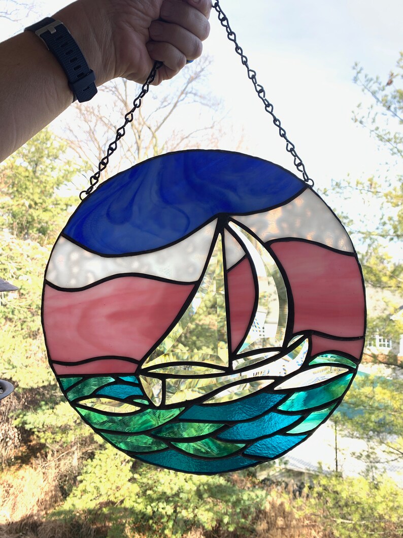 stained glass sailboat