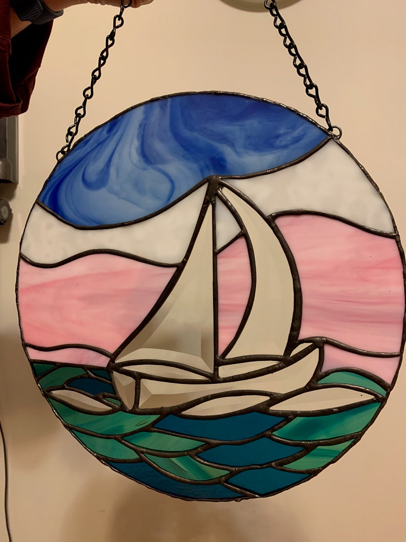 stained glass sailboat