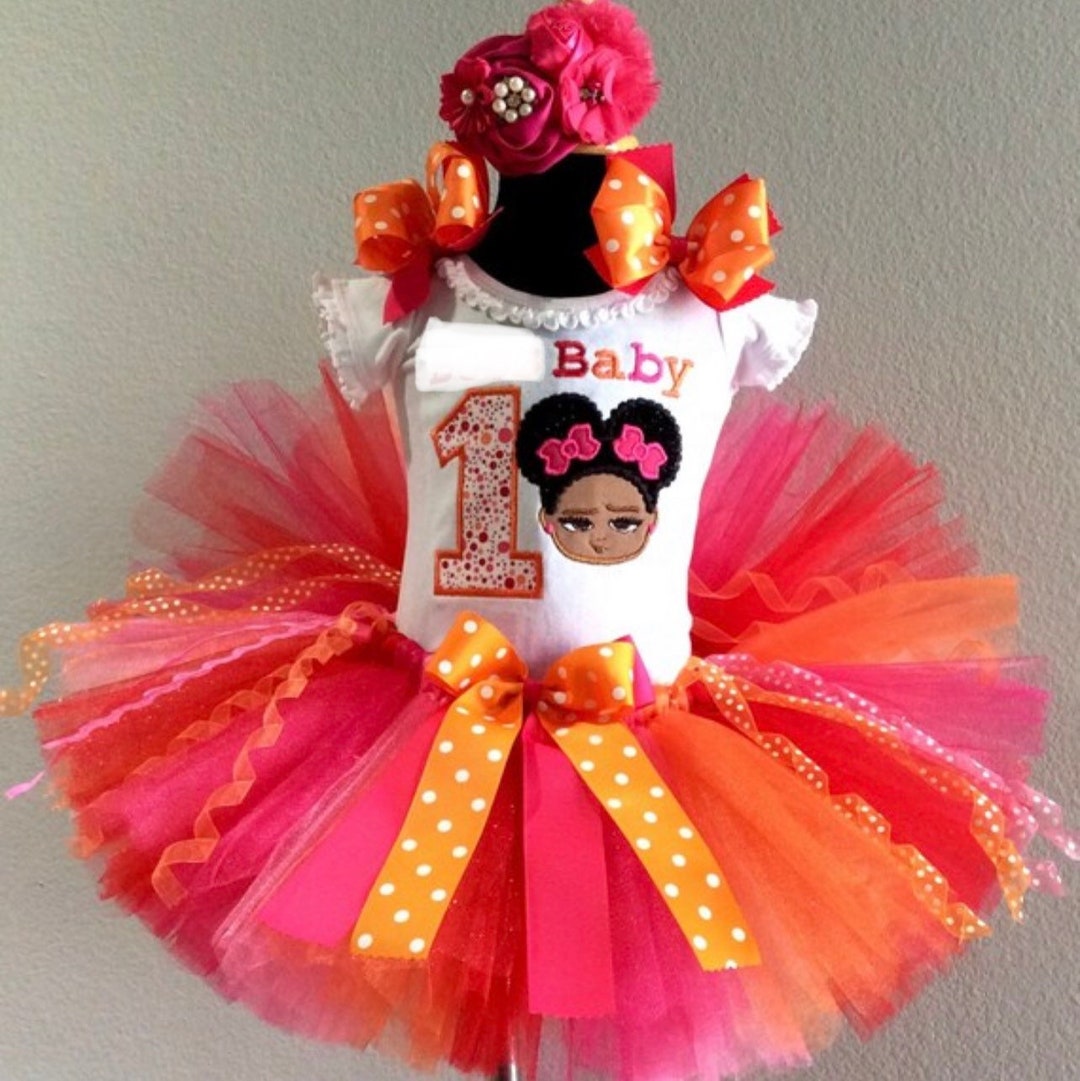Sassy Baby Afro Puffs Girl Inspired Sassy Baby Sherbert Tutu Set 5