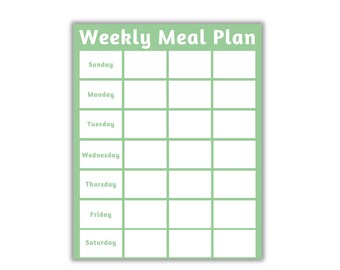 dry erase meal plan
