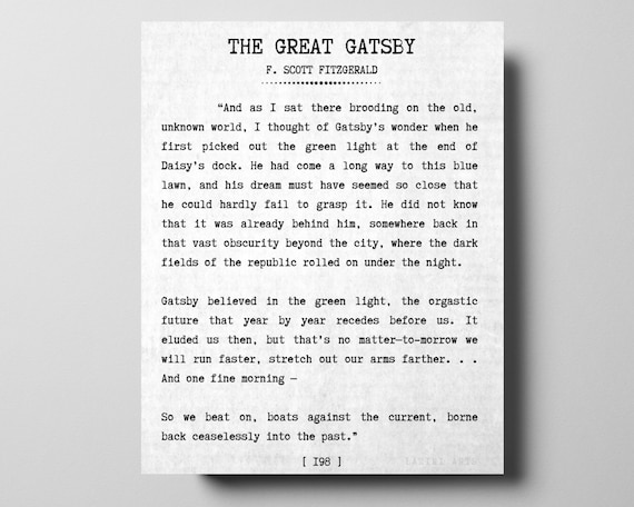 the great gatsby quotes about the green light