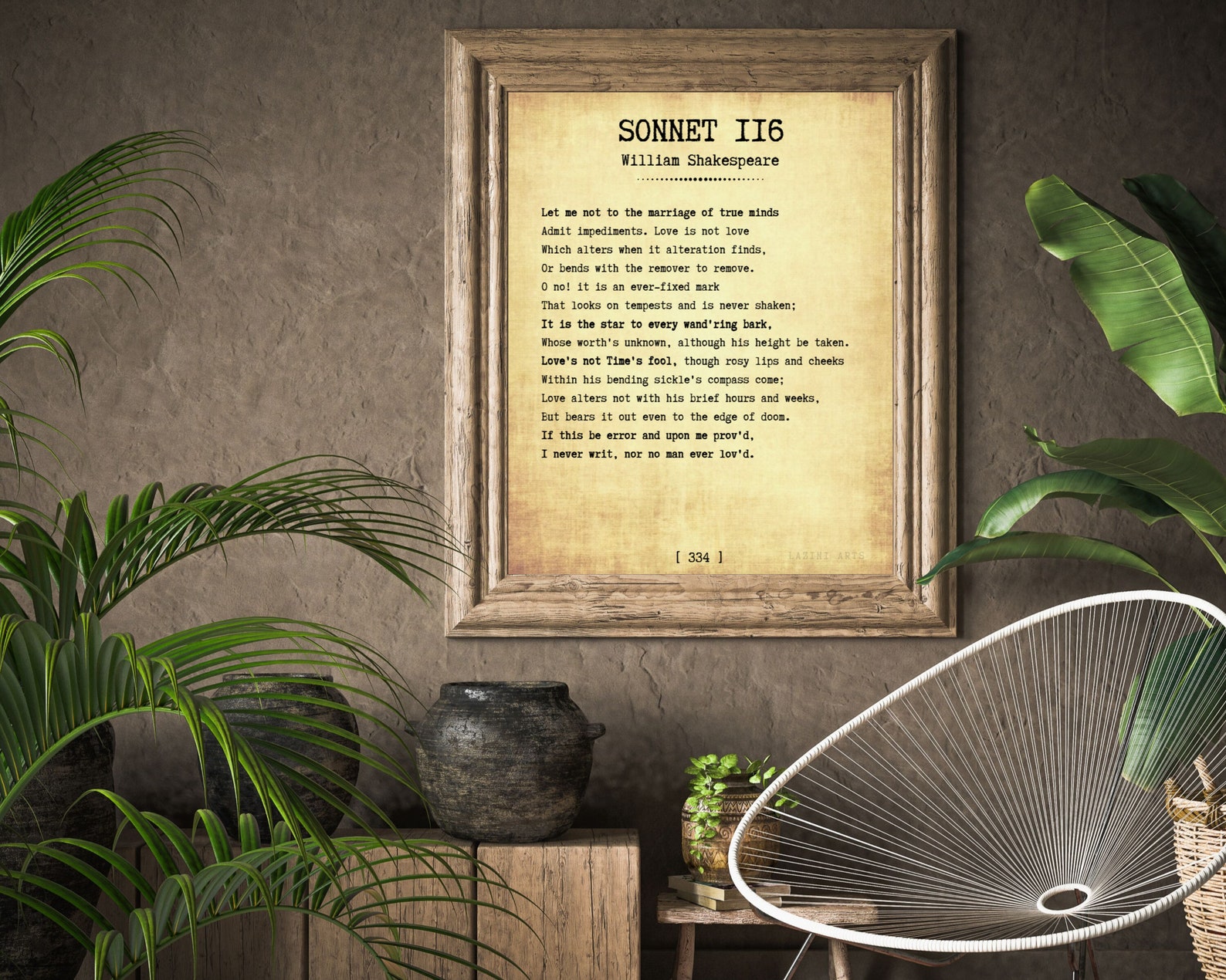 William Shakespeare love poem: Sonnet 116 Typewriter font | Etsy