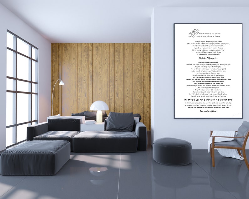 The Last Time Poem. Baby Shower Gift Printable 11x14 and Etsy