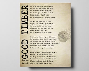 Good Timber Poem | Etsy