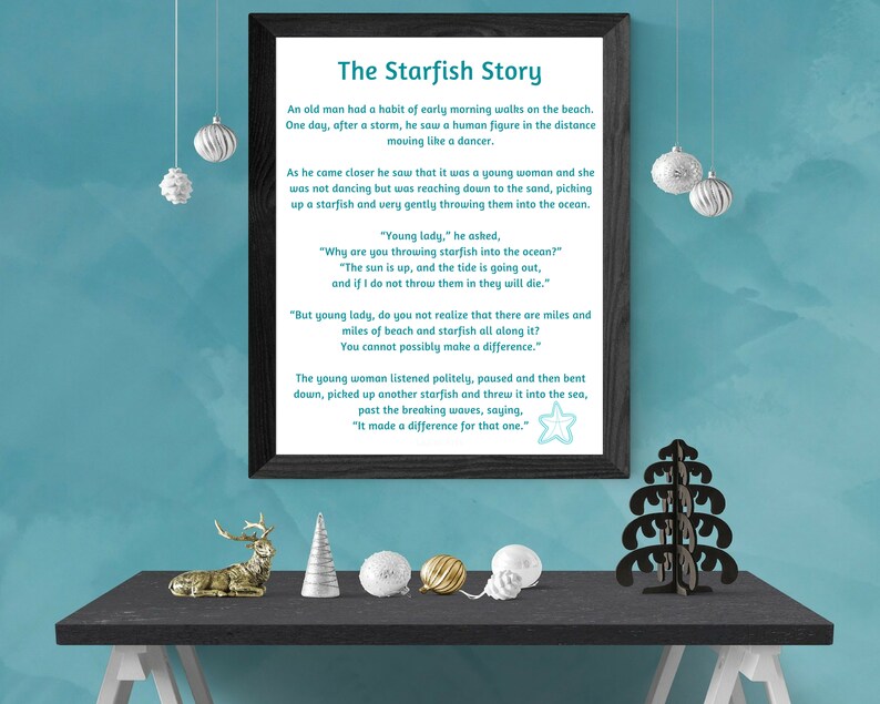 Starfish story Starfish poem by Loren Eiseley. Printable - Etsy España