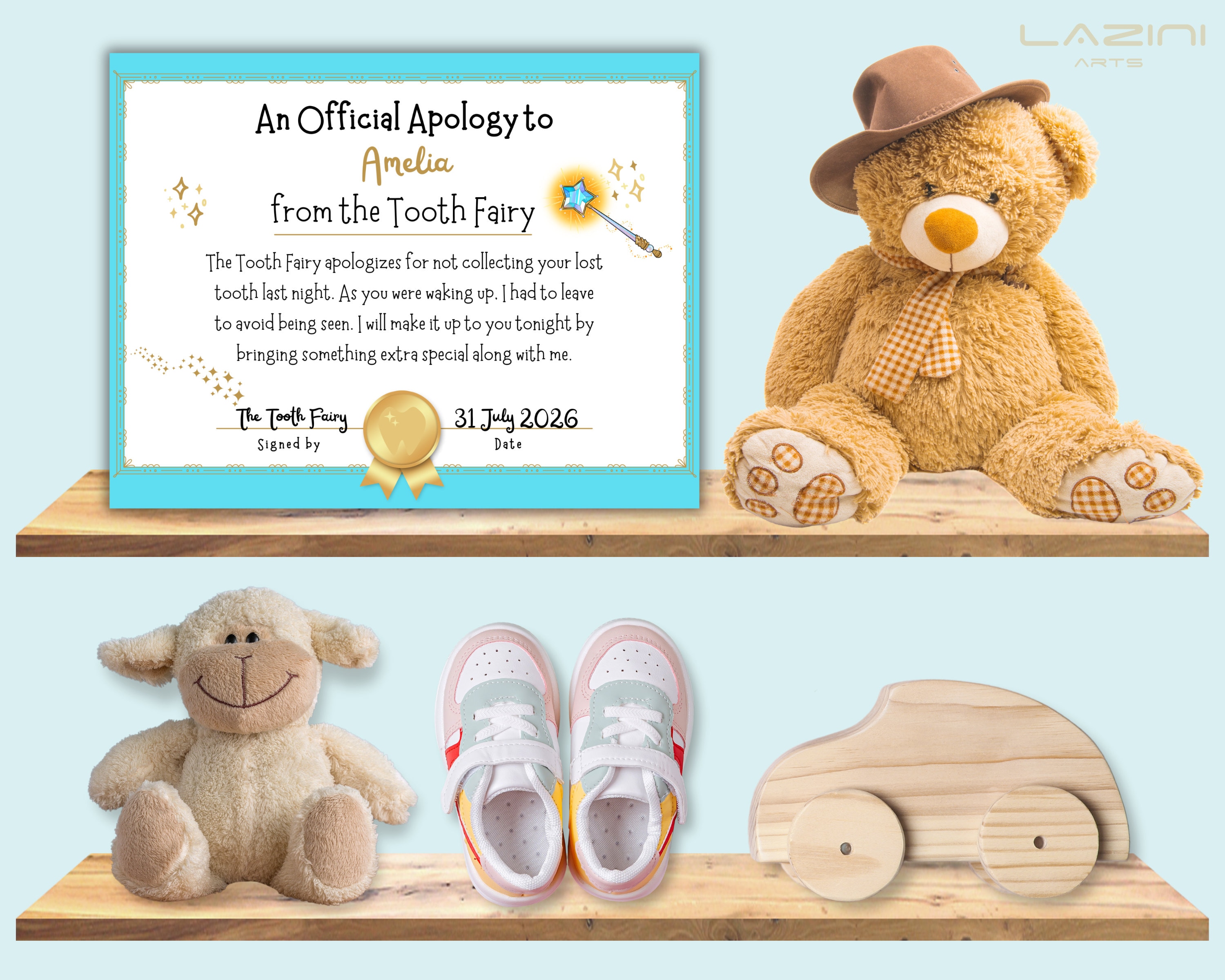 Apology Letter From Fairy, Tooth Fairy Apology Certificate, Late Excuse ...