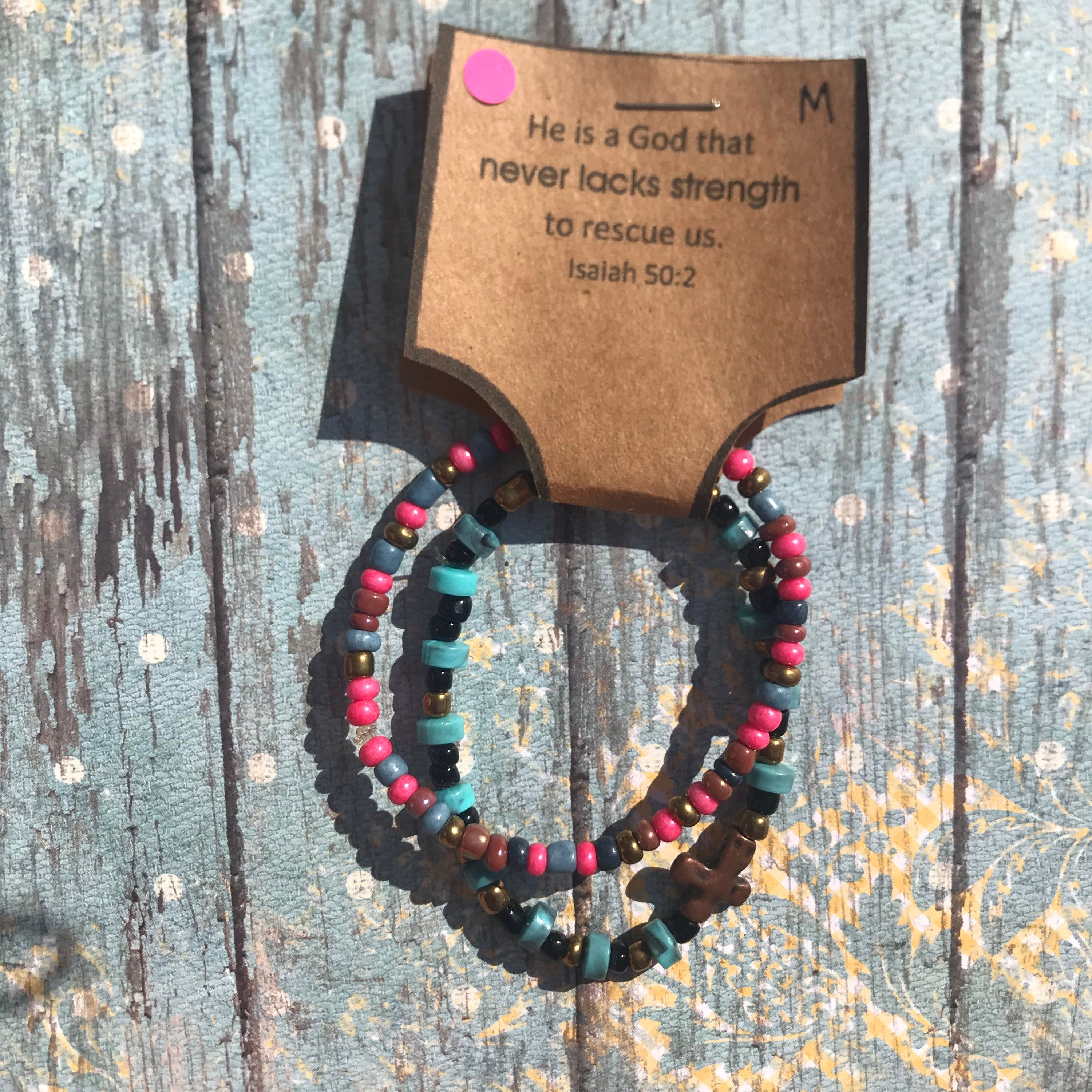 Handmade Faith Bracelets Cross Beads Beaded Bracelets Cross Etsy