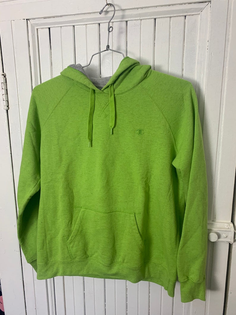Lime Green Champion Eco Hoodie heather mens xl extra large | Etsy