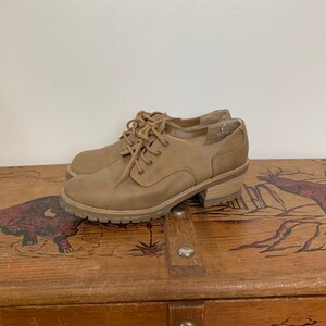 chunky tan shoes