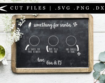 Cookies for Santa SVG PNG DXF Cutting File Cricut Silhouette, Christmas, Milk and Cookies Tray