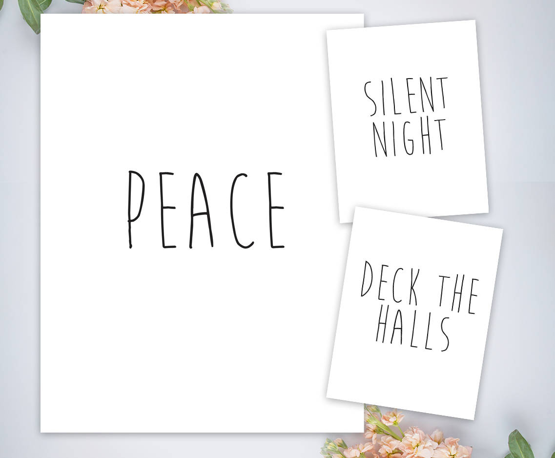 11 8.5x11 RAE DUNN Inspired Christmas Printable Wall Art JPG Etsy