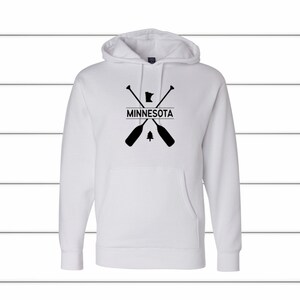Minnesota Unisex Heavyweight Hooded Sweatshirt, White Sweatshirt, Hoodie for Men, Hoodie for Women, Minnesota Hoodie