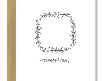 A Thankful Heart / Olive Branch - A2 Card (Single or Set of 5)