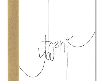 Thank You - A1 Card (Single or Set of 5)