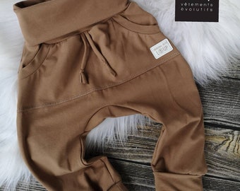 Pantalon Évolutif/Grow-with-me-pants/ chocolat chaud 1-3 ans