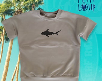 T-shirt Évolutif / Grow with my T-shirt / Chandail évolutif/ Requin