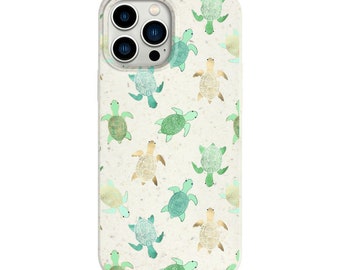 Biodegradable iPhone case, Eco-friendly iPhone case, Sea Turtles iPhone 13 Prox Max case, iPhone 13 case, iPhone 12 case Turtles iPhone case