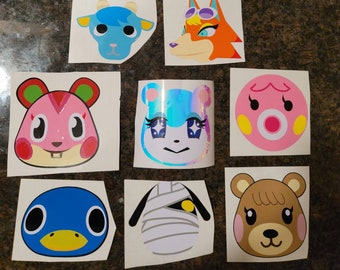 Animal Crossing Character Faces Vinyl Decal Sticker
