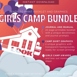 NOUVEAU ! Manuel du camp YW à thème et graphiques de chemise | Rechercher | Regardez au Christ | Thème jeunesse 2025 | Camp de filles SDJ
