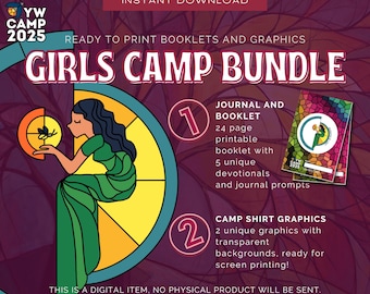 NOVO! Diário temático do acampamento das JM e gráficos para camisetas | Filha da Luz | Olhar para Cristo | Tema da Juventude 2025 | Acampamento de Meninas SUD