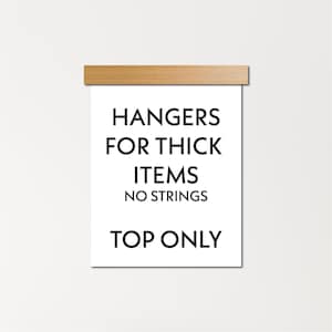 Top hangers only - for thick items - no string - non-magnetic wooden frames for tapestries, quilts, rugs, poster boards, diamond art, etc.