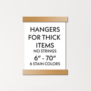 Hangers for thick items - no string - non-magnetic wooden frames for tapestries, quilts, rugs, poster boards, diamond art, etc.