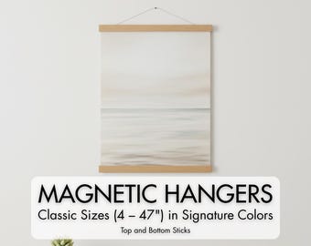 Magnetic Poster Hanger Frame: Alder Wood Canvas Wall Art