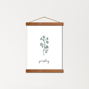 Cornici per poster in legno con cornice magnetica e stampa su tela con acquerello di prezzemolo - Cornici per poster in legno - Small International