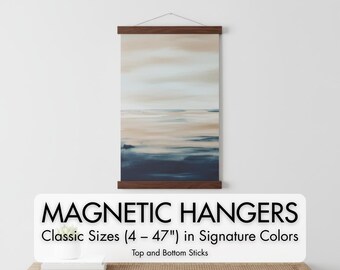Magnetic Poster Hanger Frame: Alder Wood Canvas Wall Art