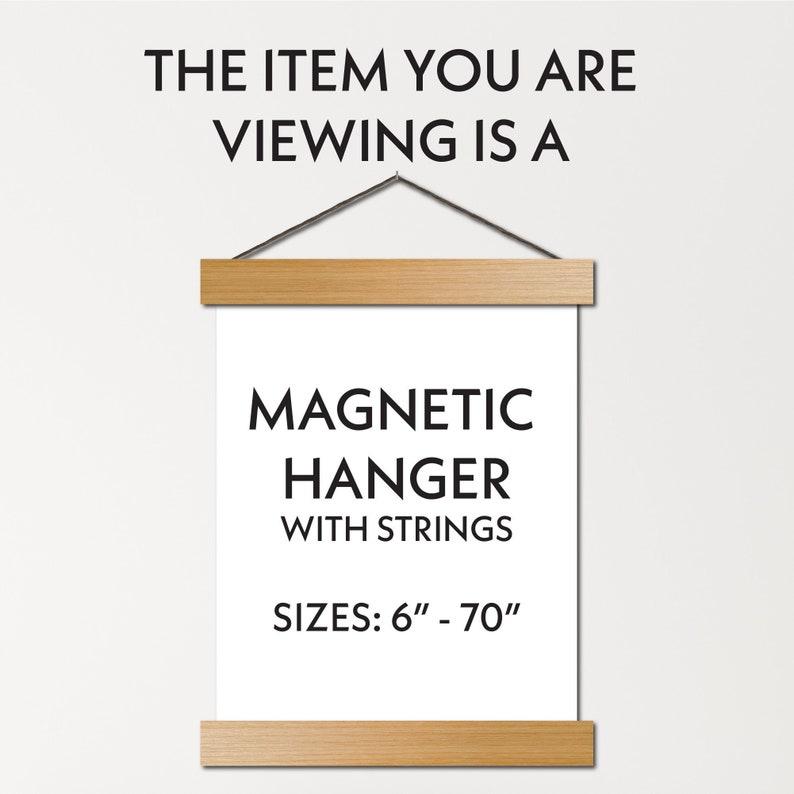 Custom Size Frame Poster Hanger Wood Poster Hanger Etsy