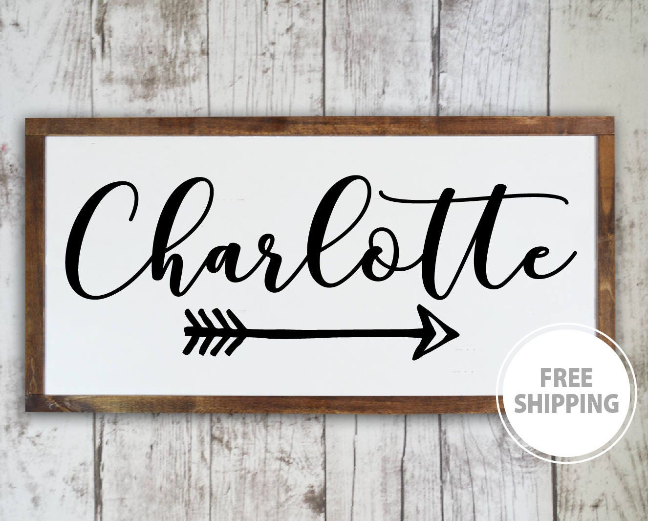Baby Name Wall Art Sign Nursery Wooden Name Sign Custom Name Etsy