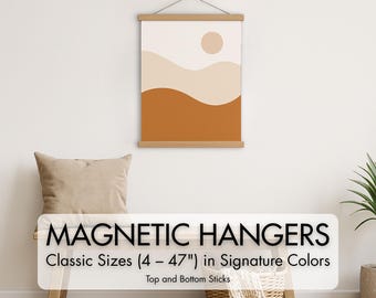 Wooden Poster Hanger – Magnetic Frame for Prints, Photos & Art