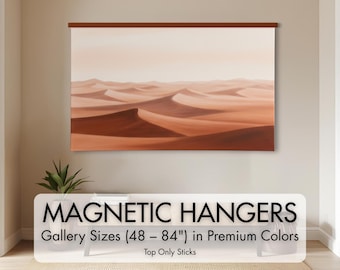 Gallery Premium Magnetic Art Hanger – Top Only | Wide Magnetic Frame for Posters & Art Prints