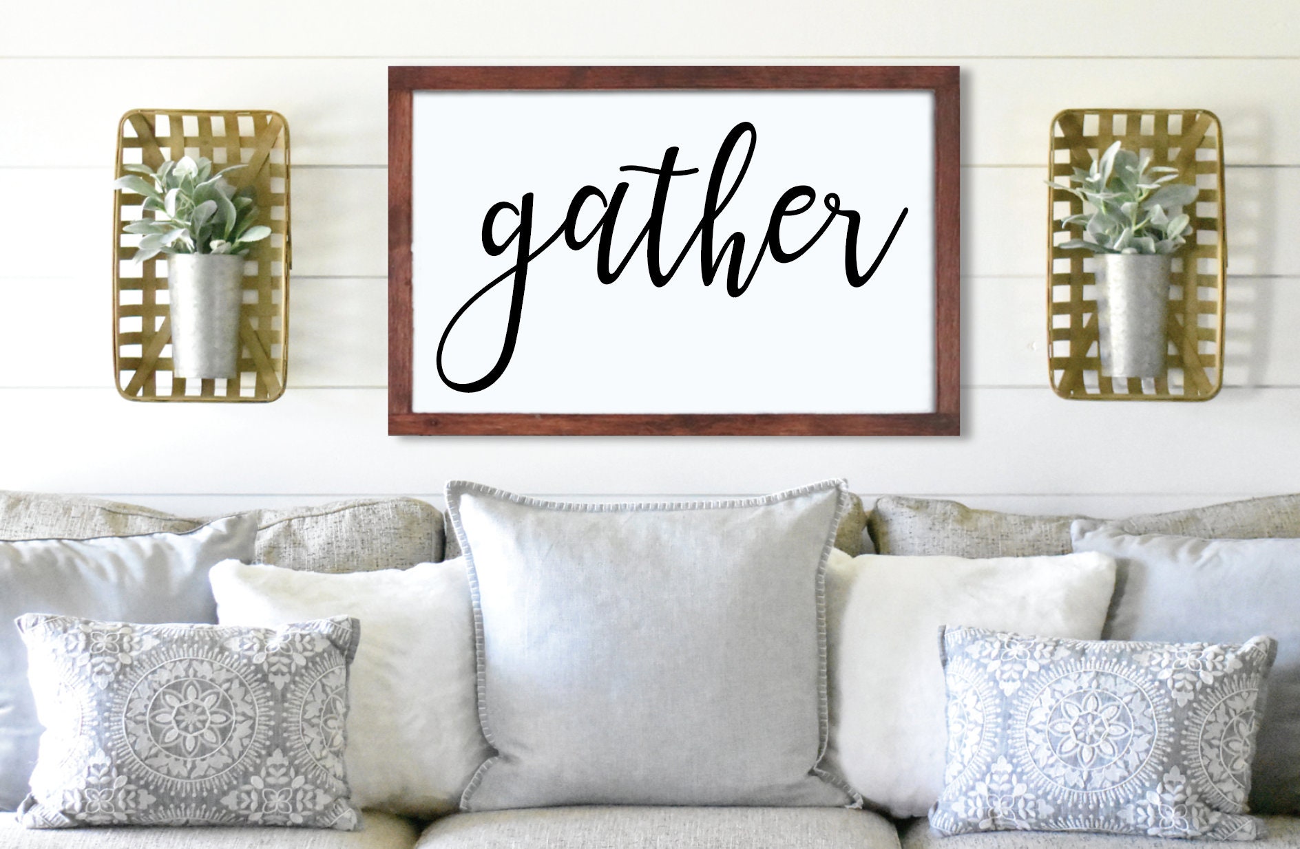 Large Gather Sign Gather Wood Sign Gather Kitchen Sign Etsy