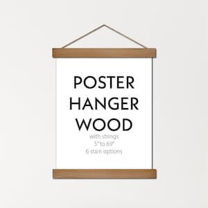 Poster Hanger Wood - Magnetic Frame Wood Poster Hanger Frames and Parsley Water Color Canvas Print – Wooden Poster Hanger Frames