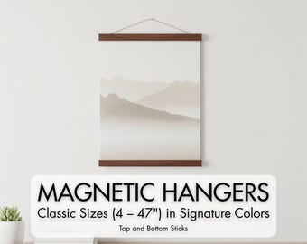 Colgador magnético de madera personalizado para pósteres: arte de pared, lienzo y fotos