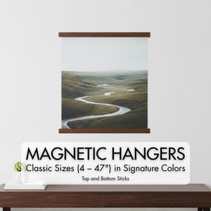 Magnetic Wood Poster Hanger: Custom Sizes, Art Prints