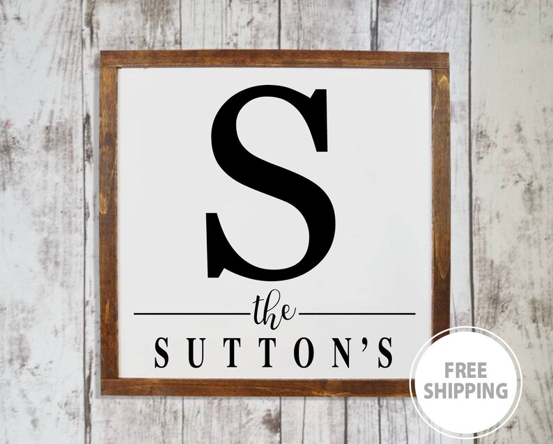 Family Wall Decor Family Name Sign Wood Family Sign Large Etsy