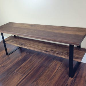 Entry Way Bench - Shoe Storage Bench - Metal Bench Legs