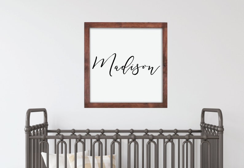 Gold Name Sign Above Crib Decor Baby Name Signs Girl Etsy
