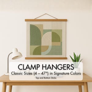 Hangers for thick items - with string - non-magnetic wooden frames for tapestries, quilts, rugs, poster boards, diamond art, etc. -