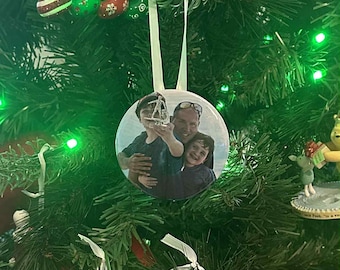 3 inch Full Color Custom Photo Ornaments , Christmas Tree , gift giving