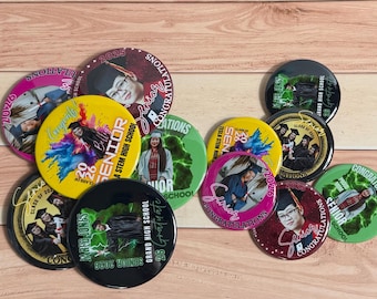 Custom Graduation Buttons | Personalized Senior Photo Pins | Class of 2026 | 2.25” & 3” Graduation Buttons | School Colors | 6 Styles