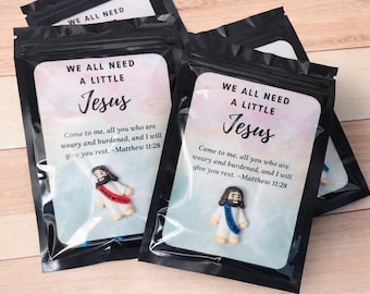 Mini Pocket Jesus  Figurine , love| Pick Your Color |Faith Gift |Christian Keychain Charm | Encouragement Gift, Religious Gift, Church Gift